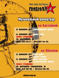 Музыкальный уикенд в сети Пивная №1